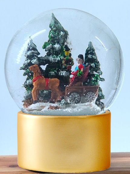 100mm Polyresin Sockel gold für DIY-Schneekugel - Schneekugelhaus