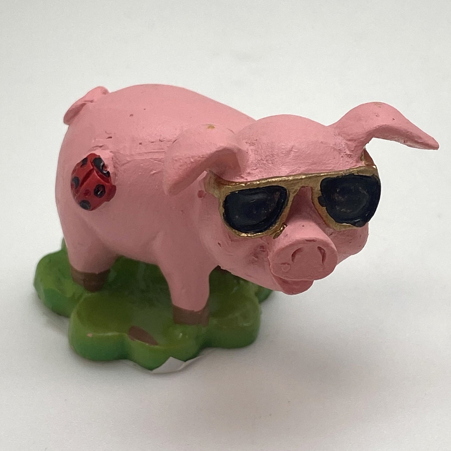 Innenmodell "Schwein mit Marienkäfer-Marke" - 40 x 45 mm