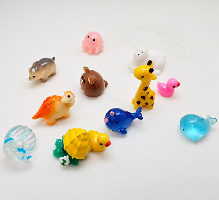 Figuren-Sets für Bastel-Kugeln Tiere klein - Zufalls-Mix