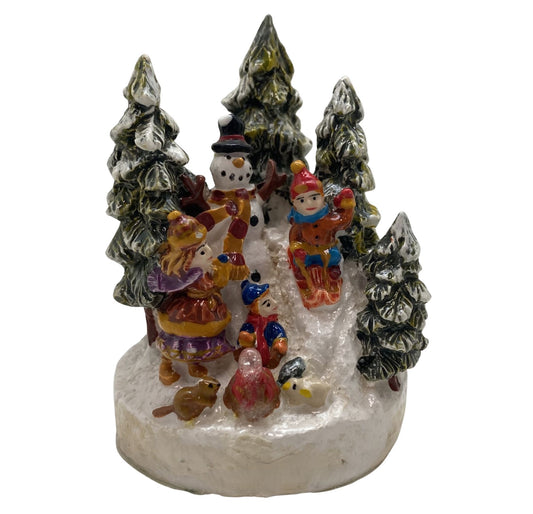 Innenmodell "Schneemann mit Kindern und Tieren" - 55 x 75 mm