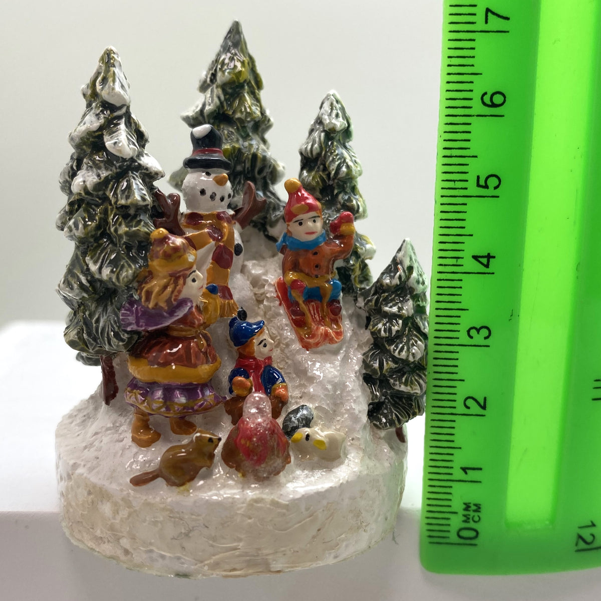 Innenmodell "Schneemann mit Kindern und Tieren" - 55 x 75 mm