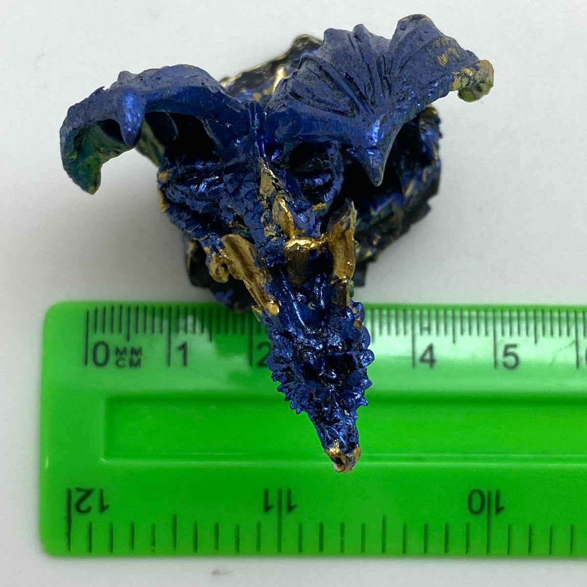 Innenmodell gold blauer Drache "stehend" - 50 x 55 mm - Schneekugelhaus
