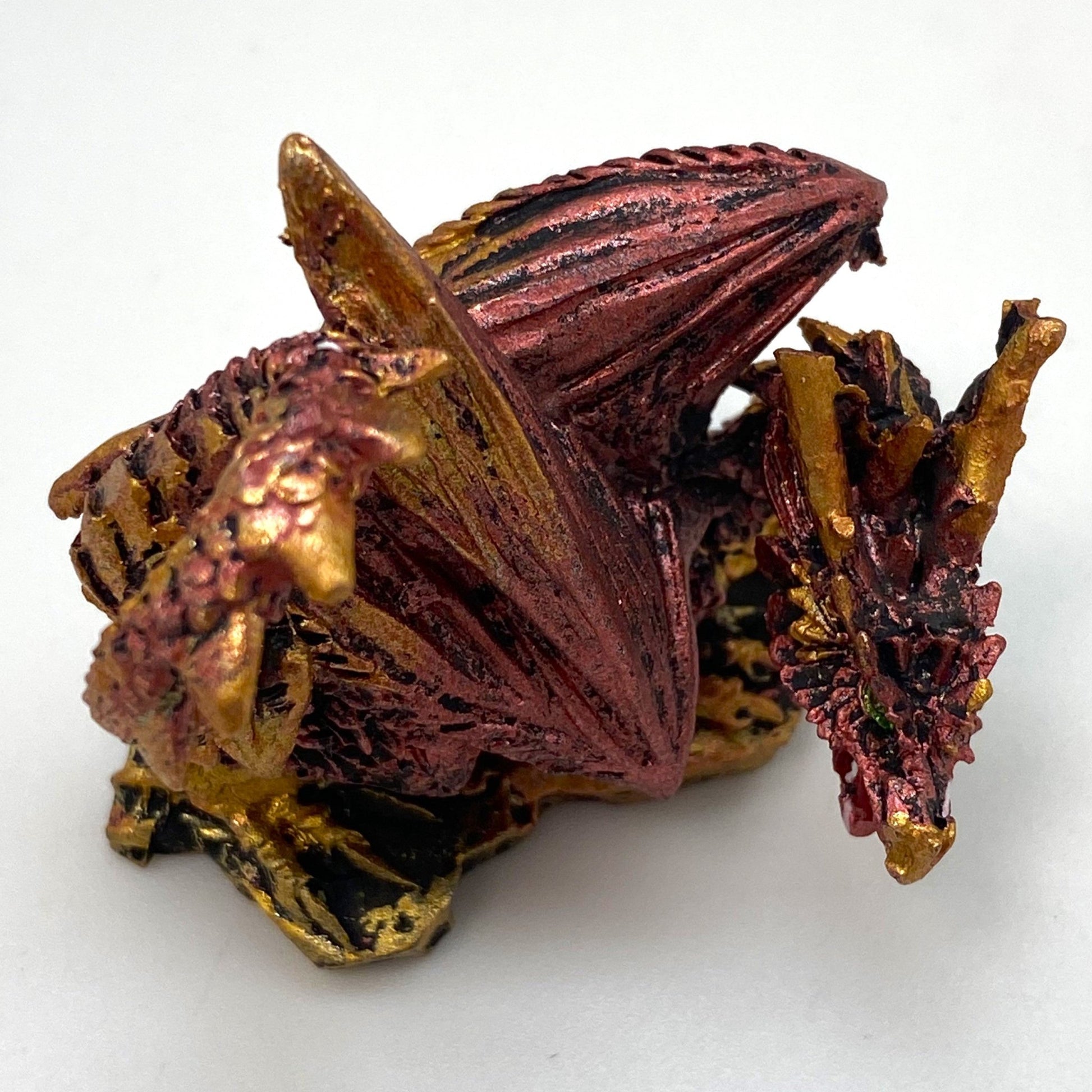 Innenmodell gold pink Drache "kriechend" - 50 x 55 mm - Schneekugelhaus