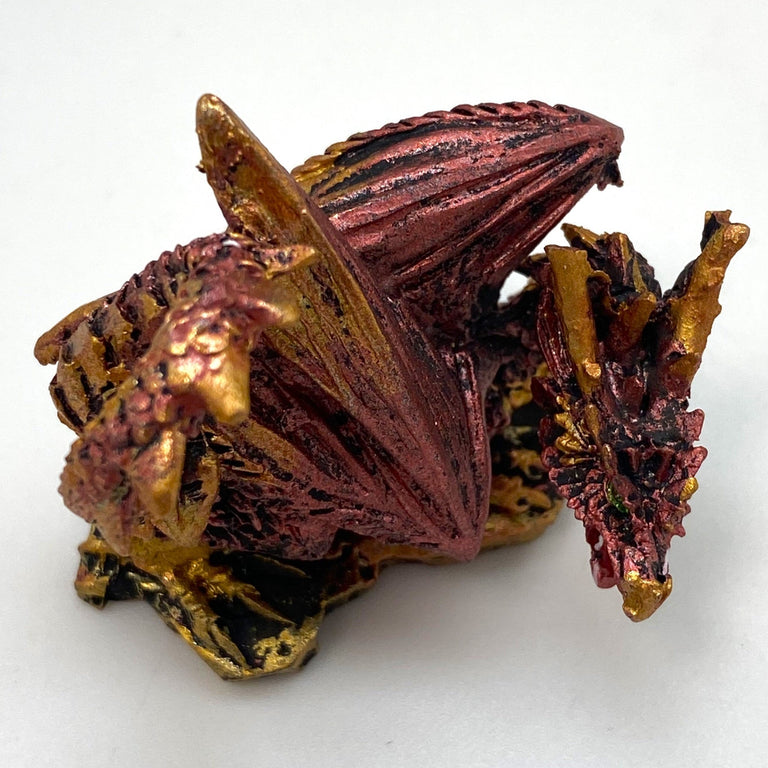 Innenmodell gold pink Drache "kriechend" - 50 x 55 mm - Schneekugelhaus