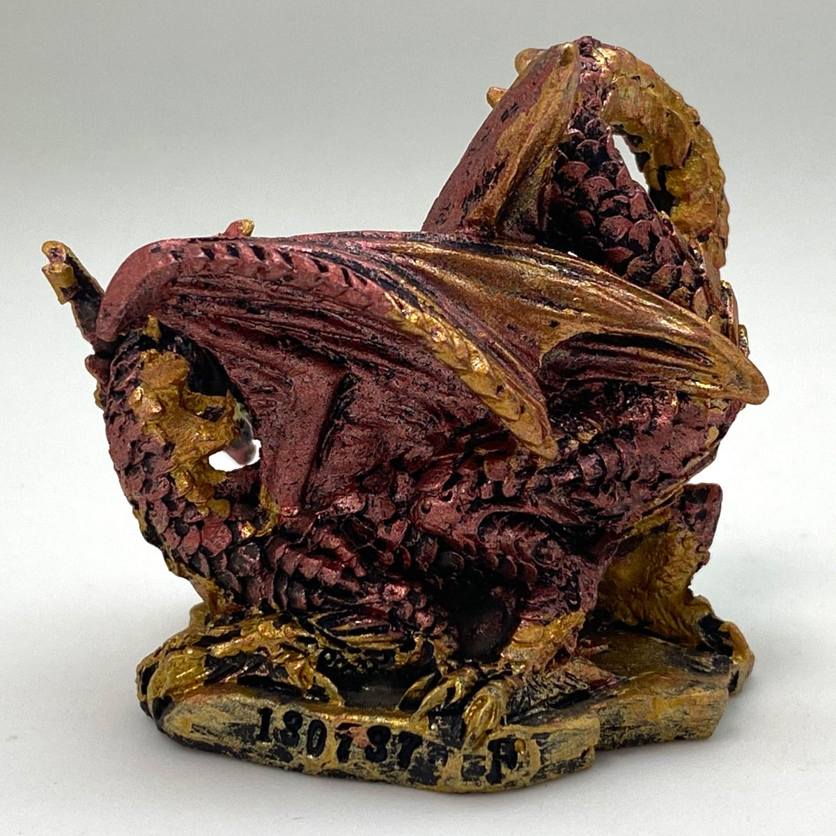 Innenmodell gold pink Drache "kriechend" - 50 x 55 mm - Schneekugelhaus