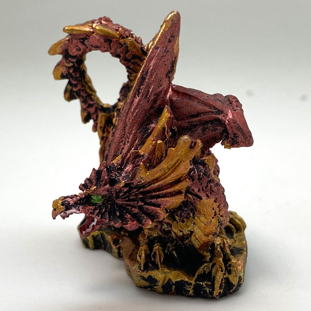 Innenmodell gold pink Drache "kriechend" - 50 x 55 mm - Schneekugelhaus