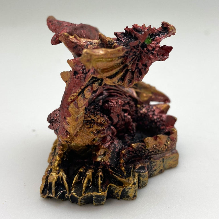 Innenmodell gold pink Drache "liegend" - 50 x 55 mm - Schneekugelhaus