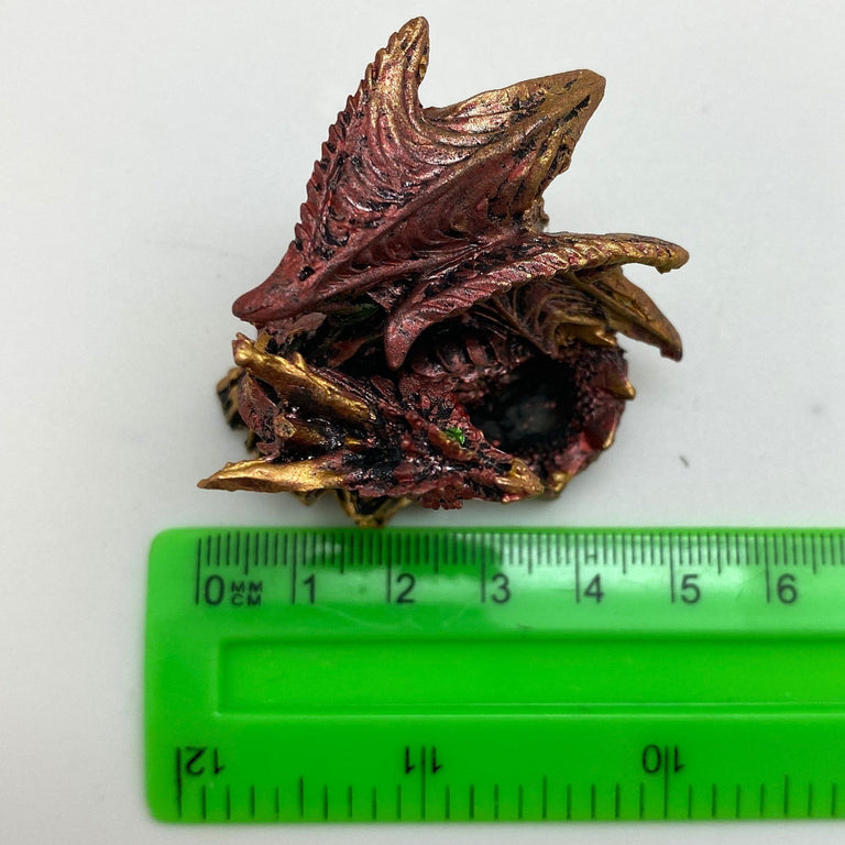Innenmodell gold pink Drache "liegend" - 50 x 55 mm - Schneekugelhaus