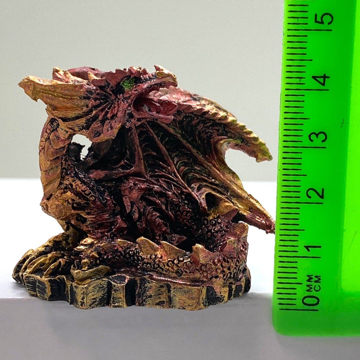 Innenmodell gold pink Drache "liegend" - 50 x 55 mm - Schneekugelhaus