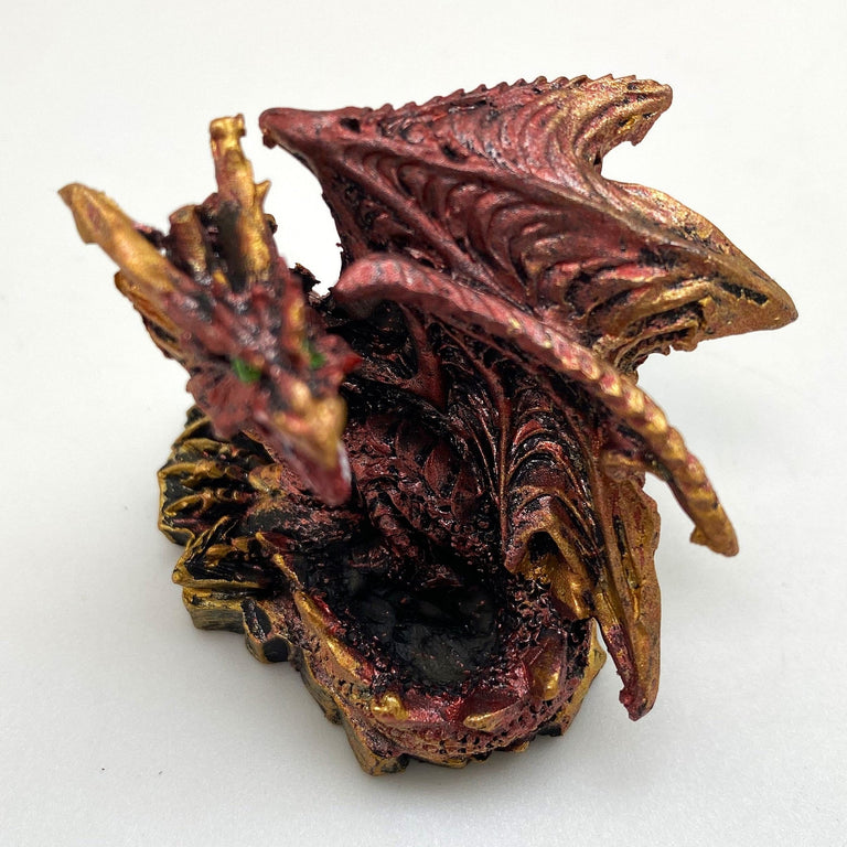 Innenmodell gold pink Drache "liegend" - 50 x 55 mm - Schneekugelhaus