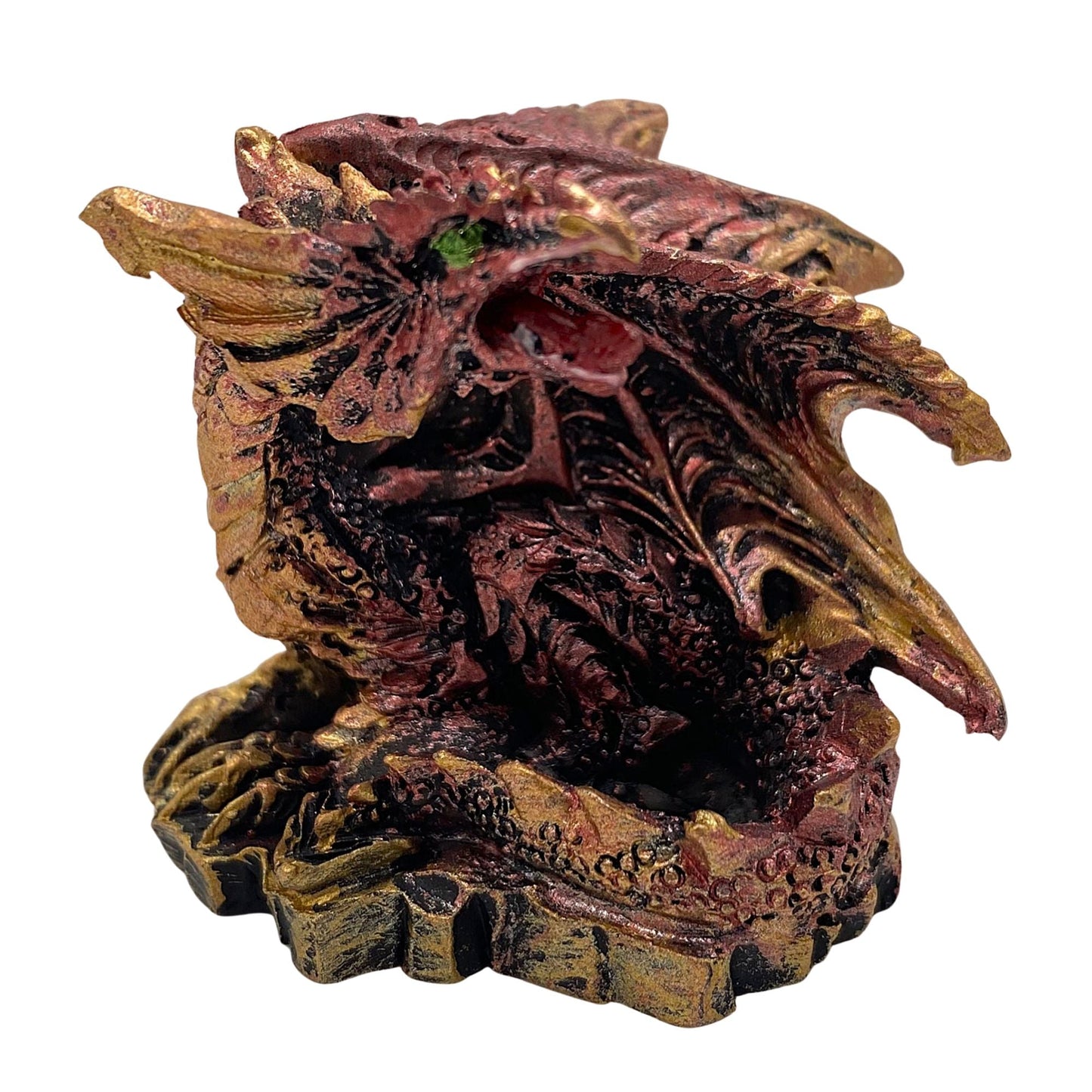 Innenmodell gold pink Drache "liegend" - 50 x 55 mm - Schneekugelhaus