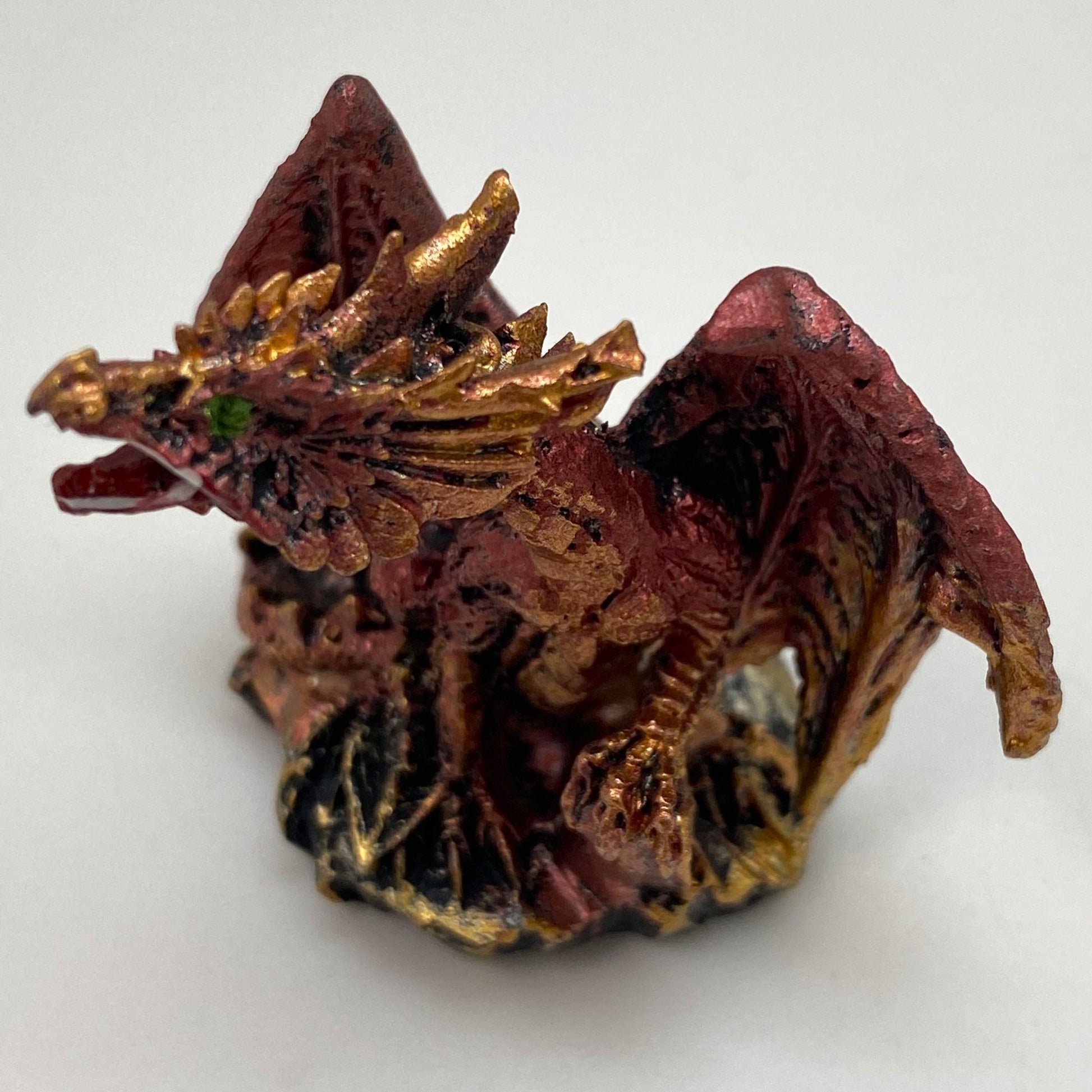Innenmodell gold pink Drache "schreiend" - 50 x 55 mm - Schneekugelhaus