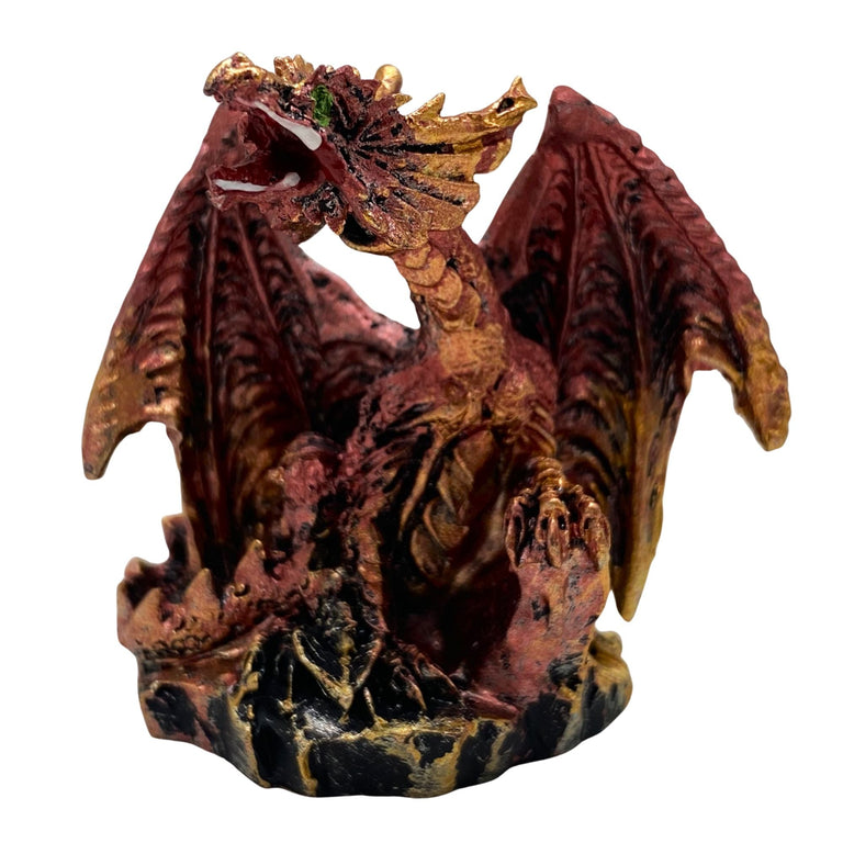 Innenmodell gold pink Drache "schreiend" - 50 x 55 mm - Schneekugelhaus