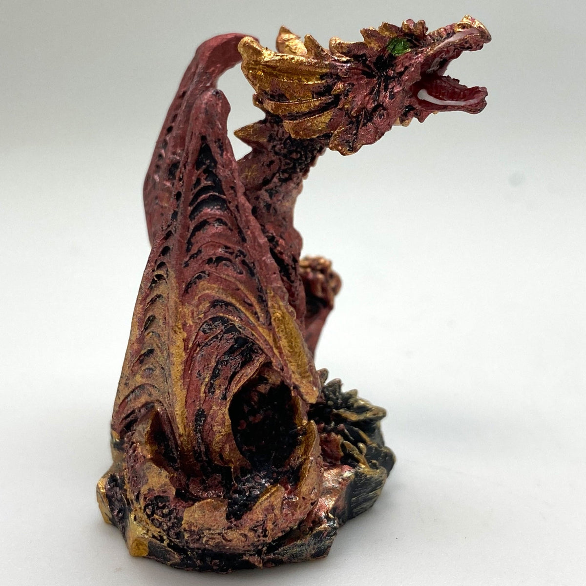 Innenmodell gold pink Drache "schreiend" - 50 x 55 mm - Schneekugelhaus