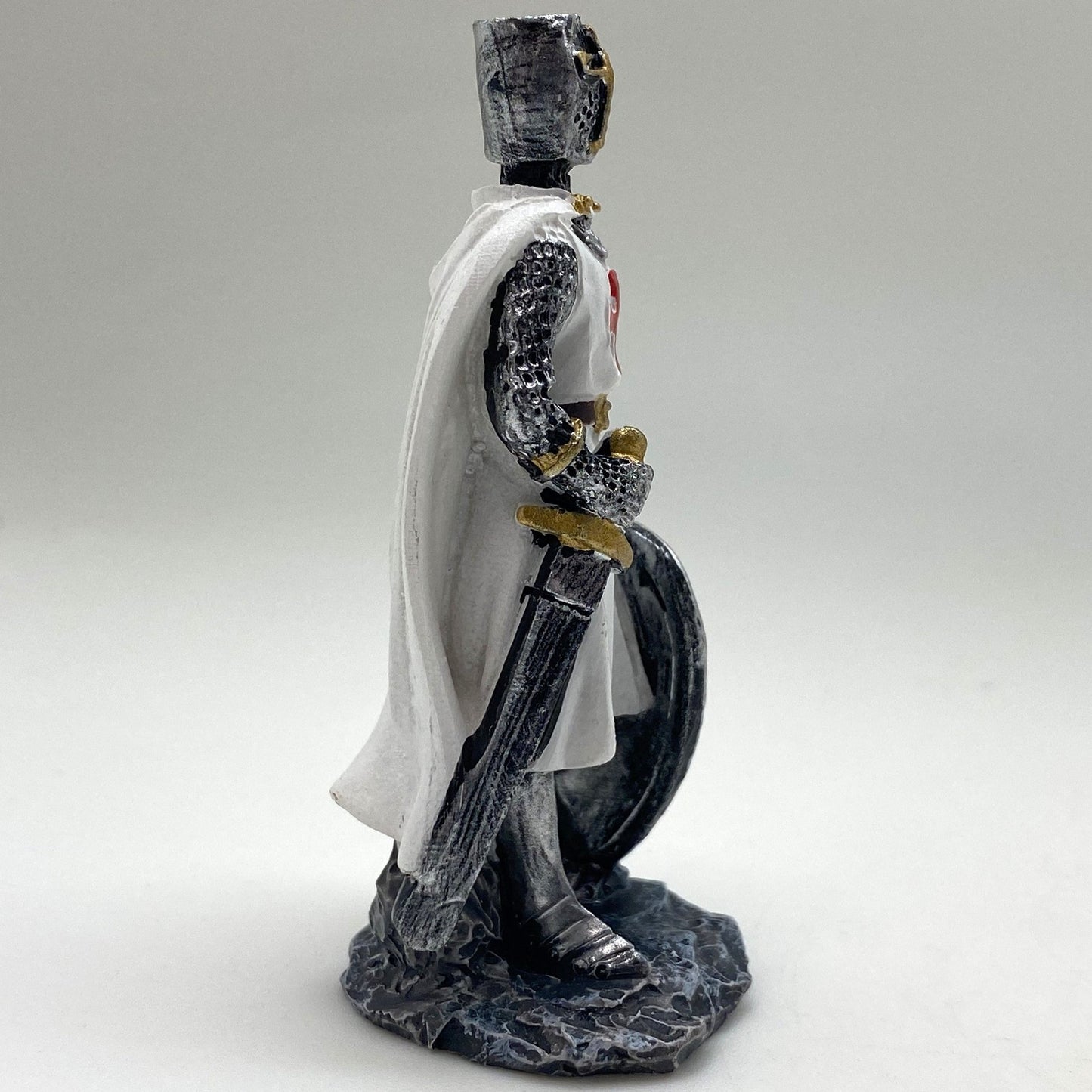 Innenmodell "Ritter Silber mit Schwert & Schild" - 32 x 77 mm - Schneekugelhaus