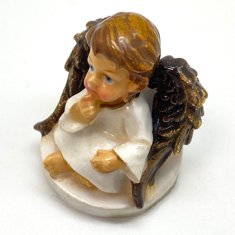 Innenmodell "Weißer Engel nachdenklich" - 40 x 33 mm - Schneekugelhaus