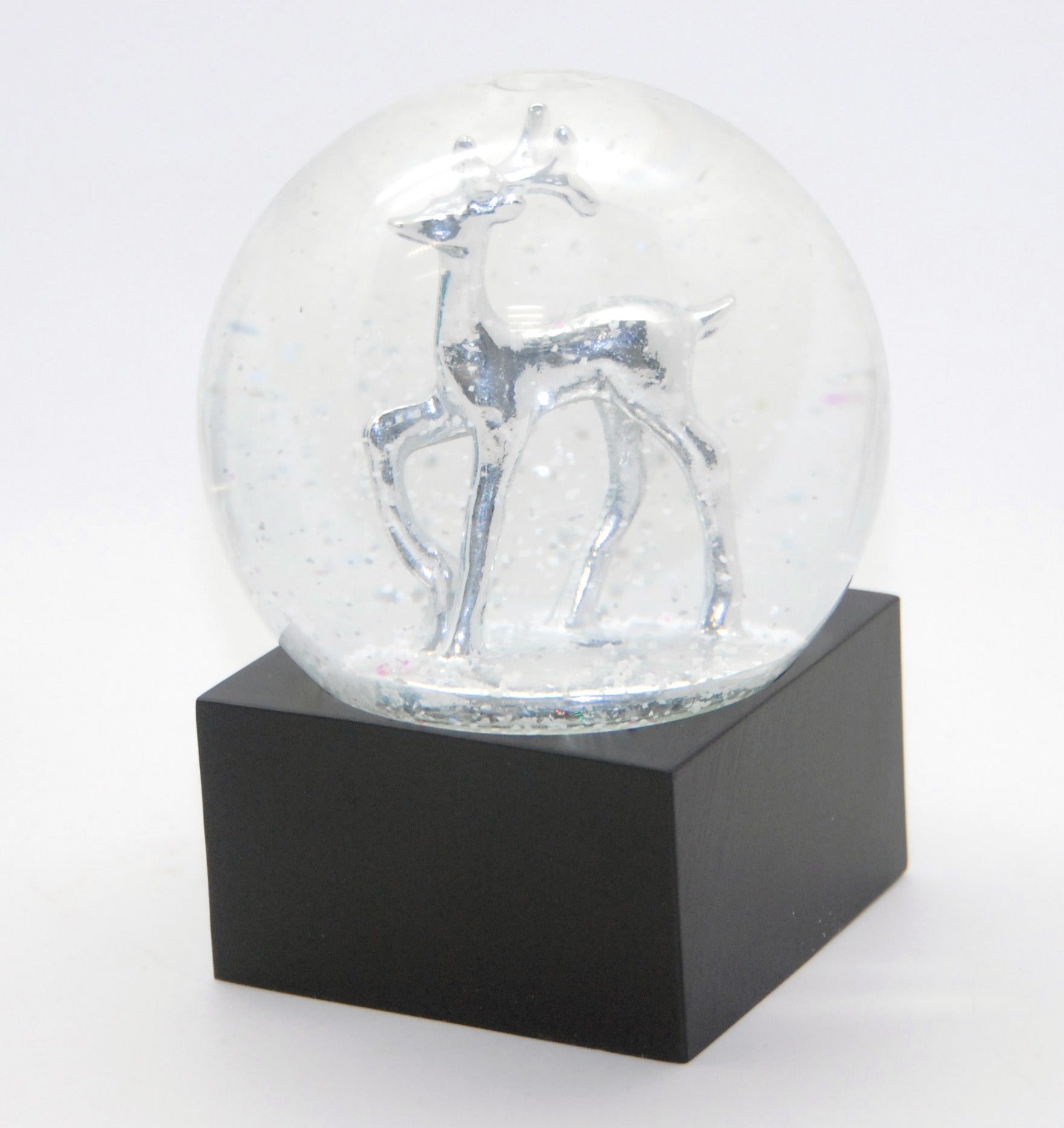 100mm Polyresin Sockel schwarz eckig für DIY-Schneekugel - Schneekugelhaus