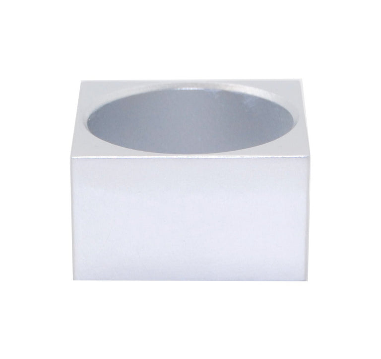 100mm Polyresin Sockel silber eckig für DIY-Schneekugel - Schneekugelhaus