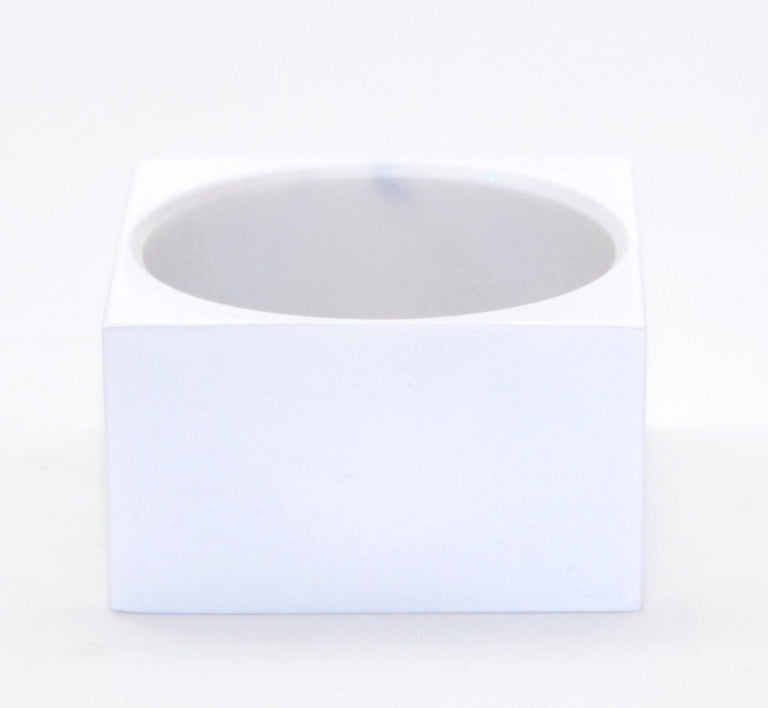 100mm Polyresin Sockel weiß eckig für DIY-Schneekugel - Schneekugelhaus
