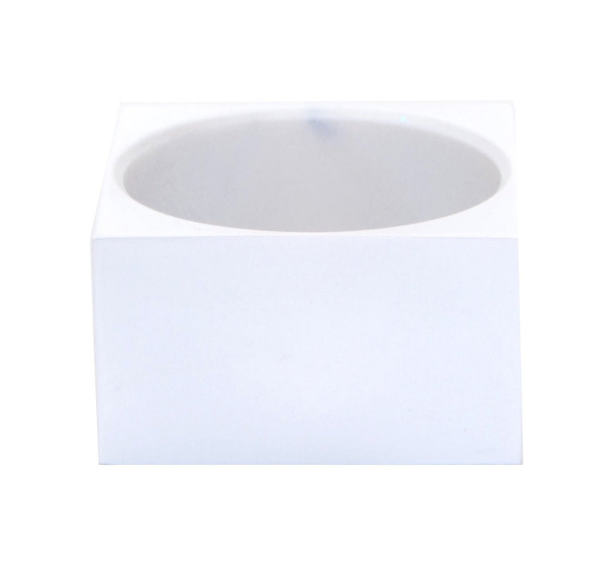 100mm Polyresin Sockel weiß eckig für DIY-Schneekugel - Schneekugelhaus