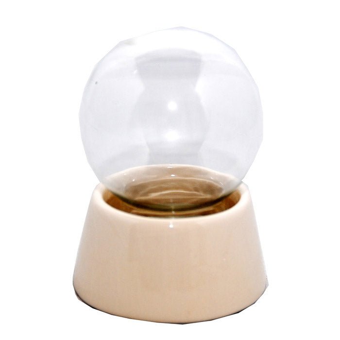 45mm-Do-it-Yourself Schneekugel mit Glas und Porzellan-Sockel Bastelset - Schneekugelhaus
